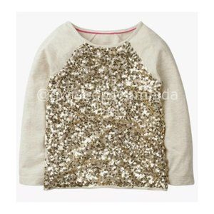 Girls MINI BODEN Sequin Long Sleeve Tee